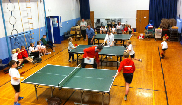 Table tennis action!